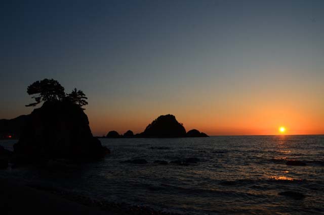 由良海岸夕陽
