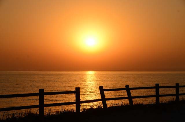 日本海の夕陽