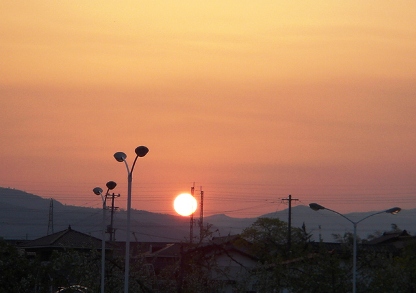 夕日