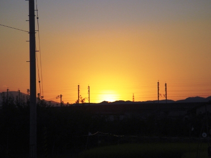 夕日