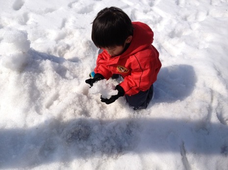 最後？の雪遊び