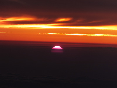 ＡＮＡ機からの夕陽