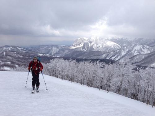 2014.4.6白髭山　山スキー遊び