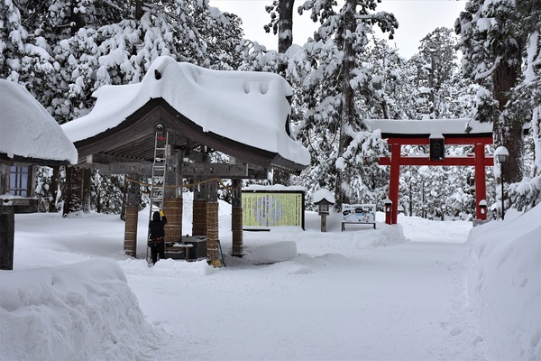 大雪の羽黒山参拝 大雪の羽黒山参拝
