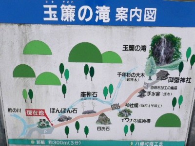 イメージ 玉簾の滝案内板