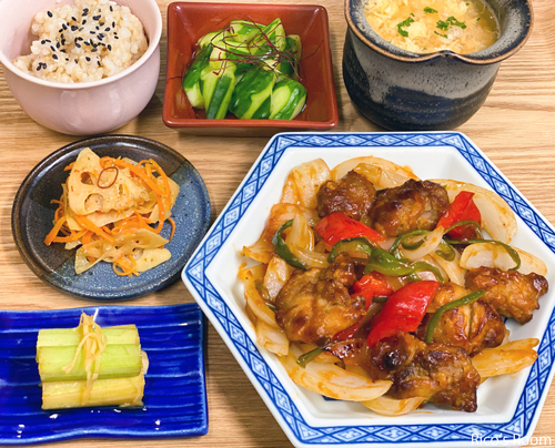 R リメイクおかず!おうちごはん『ノンフライ酢鶏定食』 R リメイクおかず!おうちごはん『ノンフライ酢鶏定食』