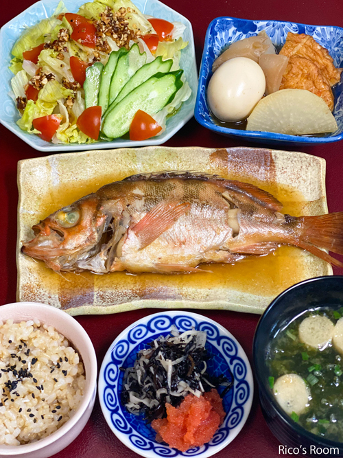 R にかほ産メバルを頂戴しました!おうちごはん『メバルの煮付け定食』 R にかほ産メバルを頂戴しました!おうちごはん『メバルの煮付け定食』
