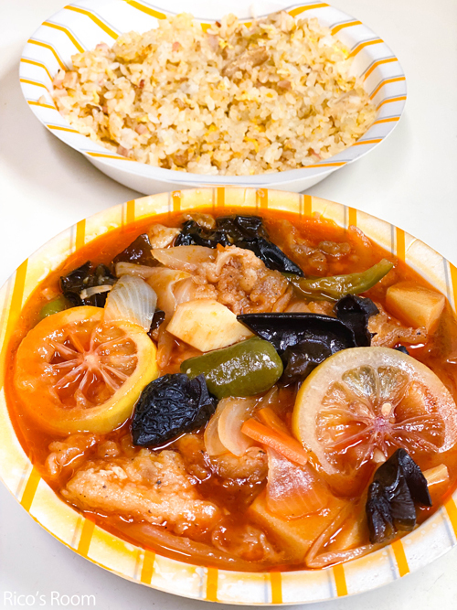 R 中華配達人さんの『レモン入り酢豚&パラパラ炒飯』& カルチャーショック!『ポケカラ』アプリ♪ R 中華配達人さんの『レモン入り酢豚&パラパラ炒飯』& カルチャーショック!『ポケカラ』アプリ♪