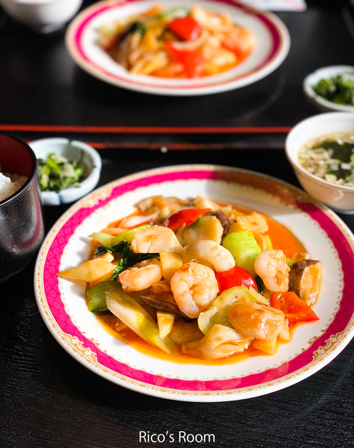 R 山形県酒田市『欧風中華料理 凰花園』11月・12月は、炒め物フェア開催中!『海鮮XO醬炒め』をいただきました。 R 山形県酒田市『欧風中華料理 凰花園』11月・12月は、炒め物フェア開催中!『海鮮XO醬炒め』をいただきました。