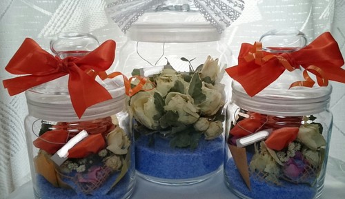 ご両親への花束をフラボ花加工に。