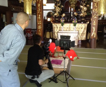 YBCテレビ番組「やまがた社寺巡礼」を撮影中です
