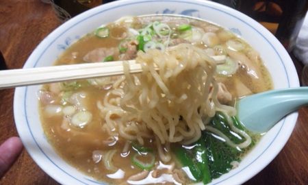 もつ煮込みラーメン♪