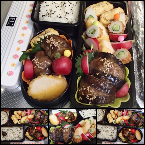 茄子の挽肉詰め・ラディッシュ・お弁当