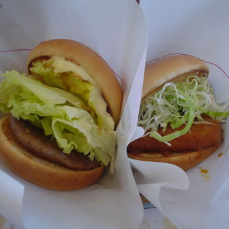 カレーチキンバーガー+テリヤキバーガー/モスバーガー