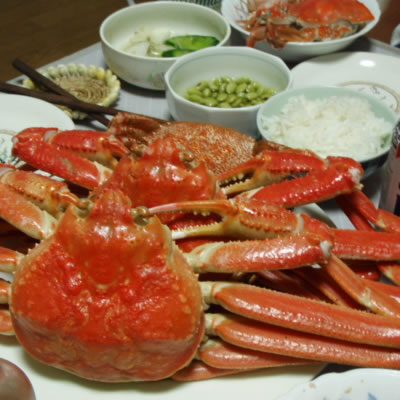 渡り蟹(庄内浜産)他、カニ三昧