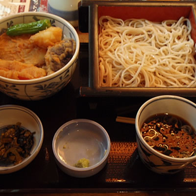 野菜天丼セット・羽田空港第2ターミナル1F・つきじ庵