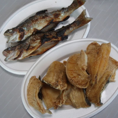 ニジマスの唐揚げ・塩焼き