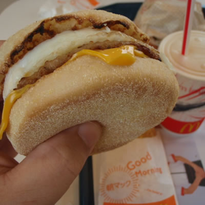 朝マック・こぴあ・ソーセージエッグマフィンセット