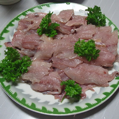 あじの刺身・アジ・鯵