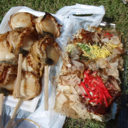 広島風お好み焼き・帆立串