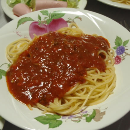 ミートソース・スパゲティ・パスタ