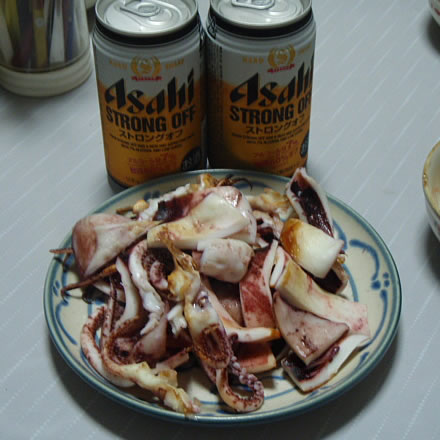 いか一夜干し・アサヒストロングオフ