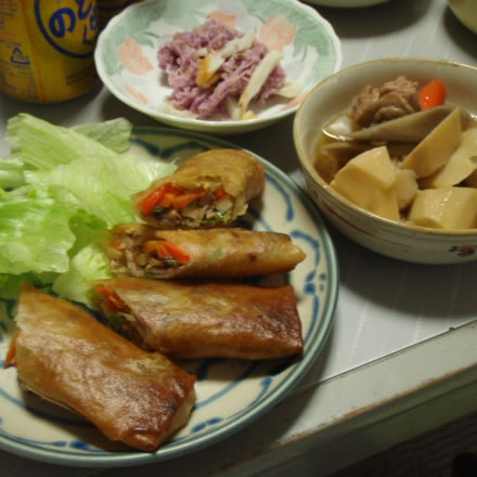 春巻き・筑前煮・もって菊