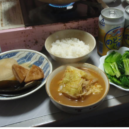 豚キムチ鍋・青菜漬け