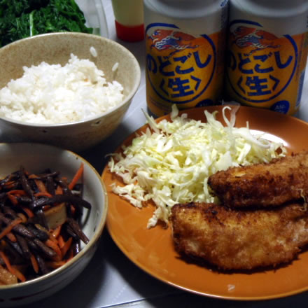タラフライ・わらびの煮物