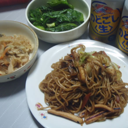 いか焼きそば・切干大根煮