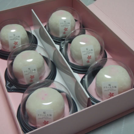 桜クリーム大福・桜蒸しカステラ・菓子の菊池