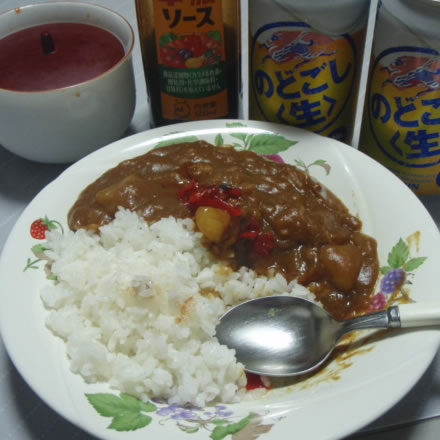 アニキが我家で初めて作ったカレー
