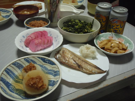 ふろふき大根・塩さば・辛味大根・大根たまり漬・温海かぶ
