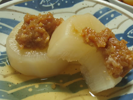 ふろふき大根・塩さば・辛味大根・大根たまり漬・温海かぶ