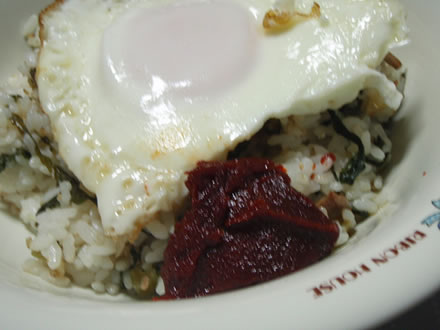 韓国風ロコモコ・あずき白玉