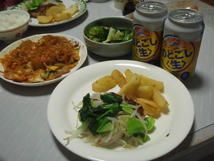 和風ハンバーグ・チャプチェ(잡채)・青菜漬