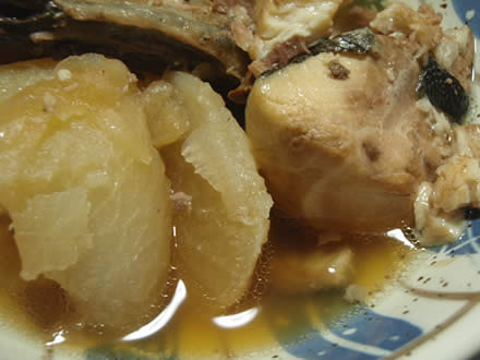 くわい(慈姑)のから揚げ・ぶり大根・温海かぶ漬