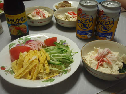 冷やし中華はじめました・豆腐サラダ