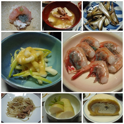白きもと・庄内産甘えび・えび汁・はたはた・米っこ・大根漬