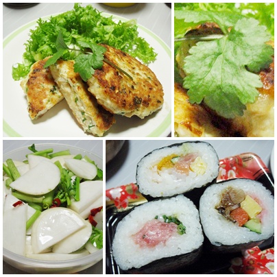パクチーつくねバーグ・恵方巻・シャンツァイ(香菜)・産直みかわ