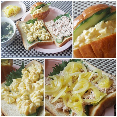 新玉ねぎのカレーマリネ・卵・ツナ・オープンサンド