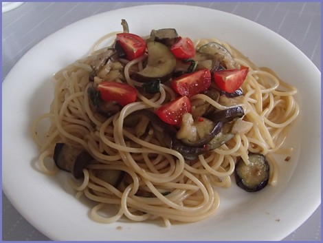 和風パスタ・なすとしそ