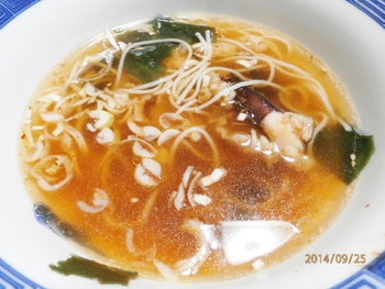 今季初の温ゲソ天麺