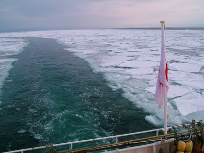 北海道、網走の流氷